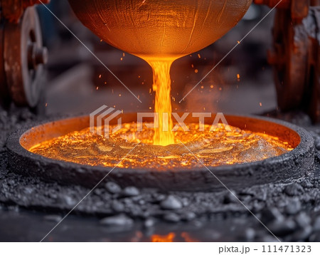 red-hot iron metallurgical plant 111471323