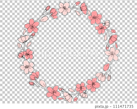 Cherry blossom frame pink x white flower frame transparent png 111471735