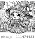 異世界キャラクターの塗り絵 111474483