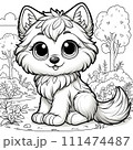 異世界キャラクターの塗り絵 111474487
