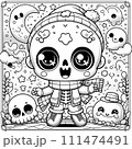 異世界キャラクターの塗り絵 111474491