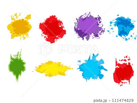 Abstract vector splatter set color background design. illustration vector design. Abstract vector splatter set color background design. illustration vector design. 111474829