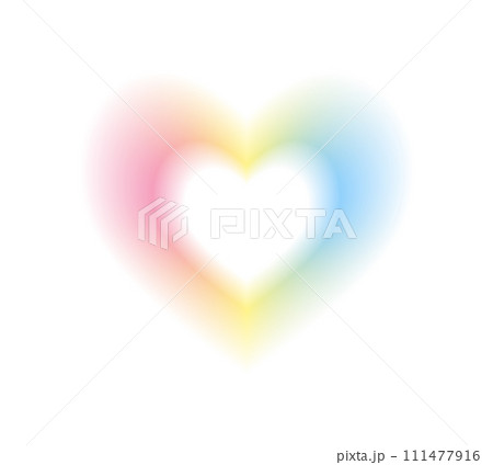 Blurry pink heart aura. Trendy y2k style. Vector illustration 111477916