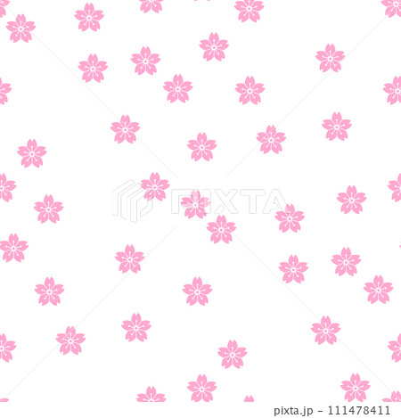 背景パターン素材 桜のシンボル(B_6_1) 背景パターン素材 桜のシンボル(B_6_1) 111478411