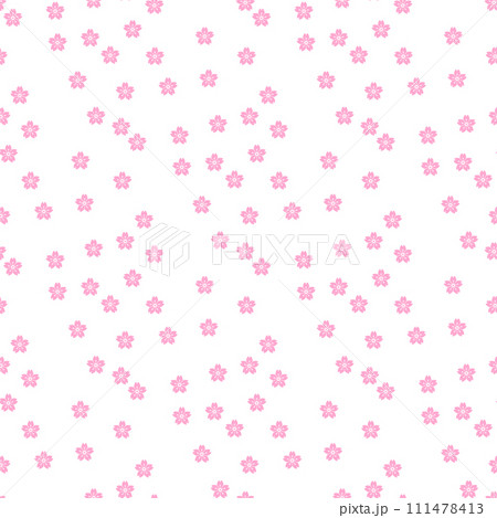 背景パターン素材　桜のシンボル（B_6_3） 111478413