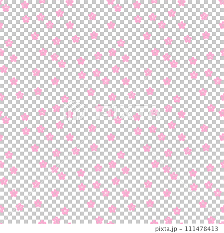 背景パターン素材　桜のシンボル（B_6_3） 111478413