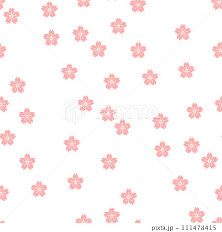 背景パターン素材　桜のシンボル（B_4_1） 111478415