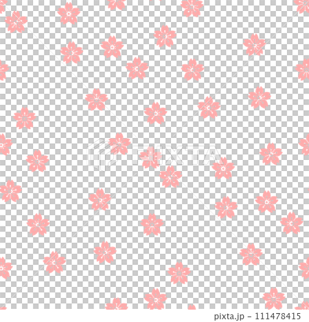 背景パターン素材　桜のシンボル（B_4_1） 111478415