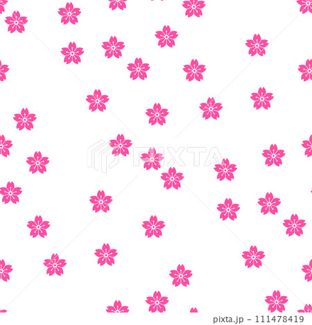 背景パターン素材　桜のシンボル（B_2_1） 111478419