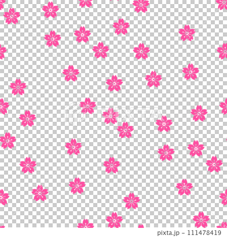 背景パターン素材　桜のシンボル（B_2_1） 111478419