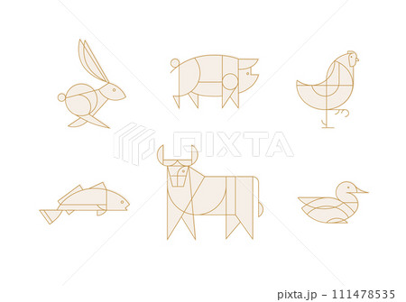 Animals art deco style 111478535