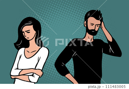 The young man and woman quarrel The young man and woman quarrel 111483005