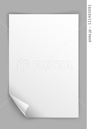 White paper vertiWhite paper vertical sheet  111483091