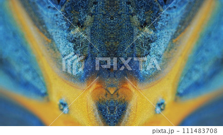 Abstract background glitter wave blue yellow flow Abstract background glitter wave blue yellow flow 111483708
