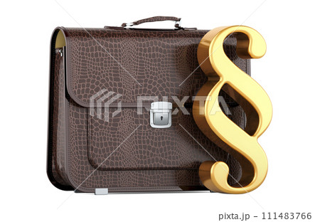 Business briefcase with section symbol, 3D rendering Business briefcase with section symbol, 3D rendering 111483766