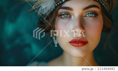 Title: Vintage Flapper Beauty Title: Vintage Flapper Beauty 111484891