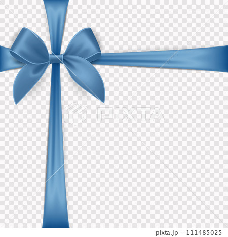 Vector Realistic Silk Blue Gift Ribbon, Satin Bow for Greeting Card, Gift, Isolated. Bow Design Template, Concept for Birthday, Christmas Presents, Gifts, Invitation, Box Vector Realistic Silk Blue Gift Ribbon, Satin Bow for Greeting Card, Gift, Isolated. Bow Design Template, Concept for Birthday, Christmas Presents, Gifts, Invitation, Box 111485025