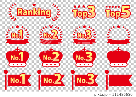 為前 3 名排名設定的圖標，例如 laurel wreath_red 和 gold 111486650