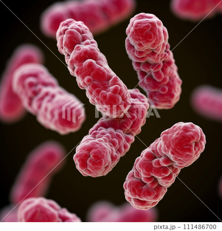AI-generated content. Detailed Render of Bacteria Streptococcus Structure 111486700