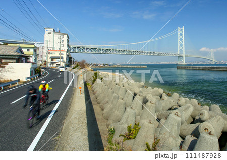 兵庫県 淡路島サイクリング 明石海峡大橋 岩屋 兵庫県 淡路島サイクリング 明石海峡大橋 岩屋 111487928