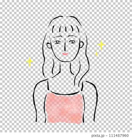 Female after styling, smile, beautiful hair, beautiful skin 111487960