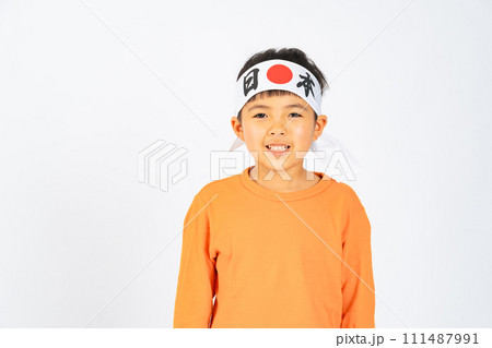 はちまきをつけた男の子 はちまきをつけた男の子 111487991