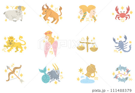 12星座 ヨーロッパ風 イラストのイラスト素材 [111488379] - PIXTA
