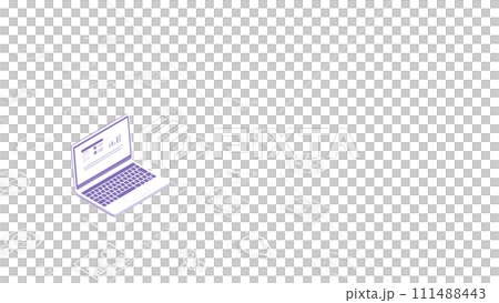 Business and technology isometric background Background: Color background Icon: White 111488443