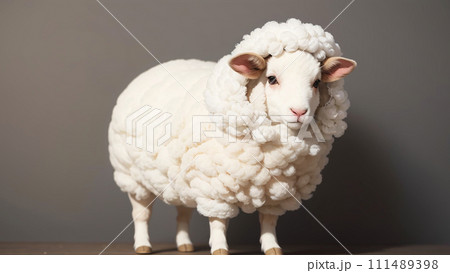 もふもふのヒツジのイラスト 111489398