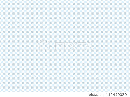 日本の伝統紋様 市松模様(石畳)のシームレスパターン 青 日本の伝統紋様 市松模様(石畳)のシームレスパターン 青 111490020