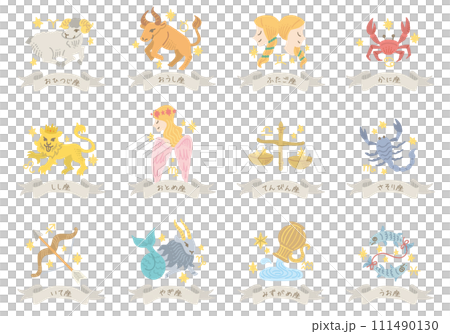 12星座歐式插畫（附日文名字） 111490130