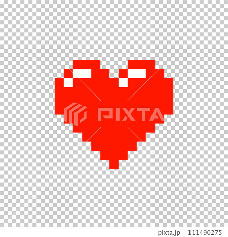 用點繪製的紅心的遊戲插圖 111490275