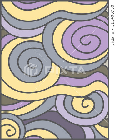 Vector abstract cartoon vintage wallpaper, unique art wavy background. Art Deco patterns, textures for prints, fabrics, vintage and modern packaging and book cover designs are also suitable for young 111490730