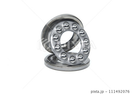 Thrust ball bearing isolated on white background Thrust ball bearing isolated on white background 111492076