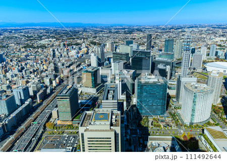 神奈川県　横浜市　横浜ランドマークタワー（69階展望フロアからの眺め） 111492644