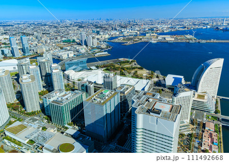 神奈川県　横浜市　横浜ランドマークタワー（69階展望フロアからの眺め） 111492668