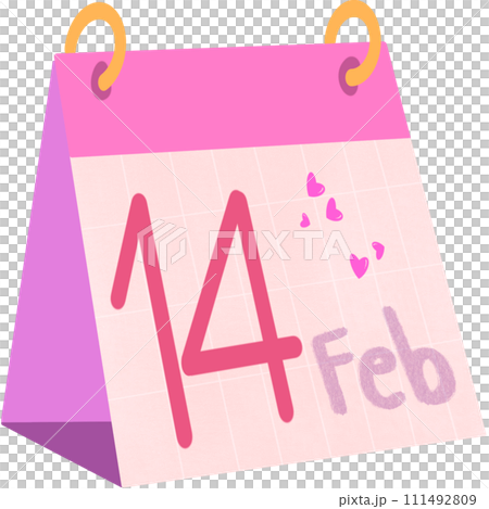 calendar for valentines day clipart 111492809
