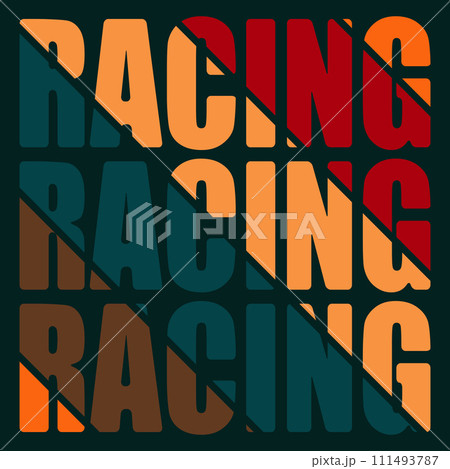 Racing color cut text background Racing color cut text background 111493787