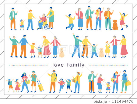 家族のイラスト素材集 家族のイラスト素材集 111494476