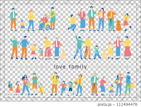 家族のイラスト素材集 家族のイラスト素材集 111494476