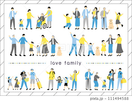 家族のイラスト素材集 111494588