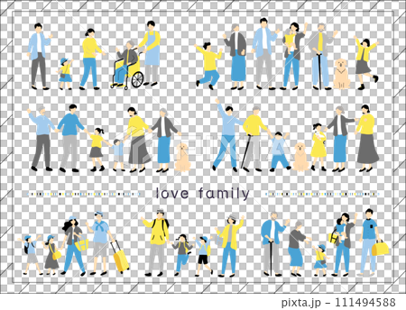 家族のイラスト素材集 111494588
