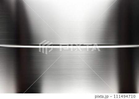 Close-up silver metallic object, abstract background, Generative AI 111494710
