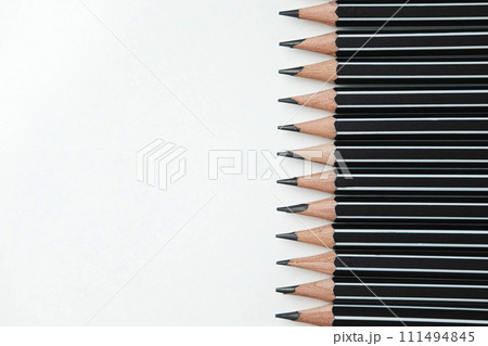 Close-up view of a 12 pencil on white background with copy space for text Close-up view of a 12 pencil on white background with copy space for text 111494845