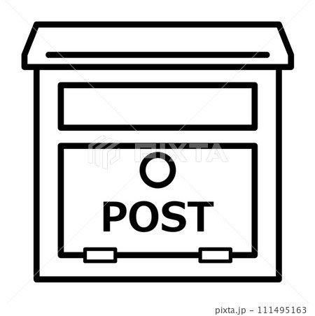 住宅用の設備で手紙や郵便物を受け取るポストのイラスト 住宅用の設備で手紙や郵便物を受け取るポストのイラスト 111495163