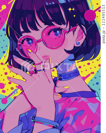 Tokyo 90's girl illustration(Generative AI) Tokyo 90's girl illustration(Generative AI) 111495513