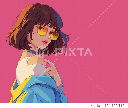 Tokyo 90's girl illustration（Generative AI） 111495515