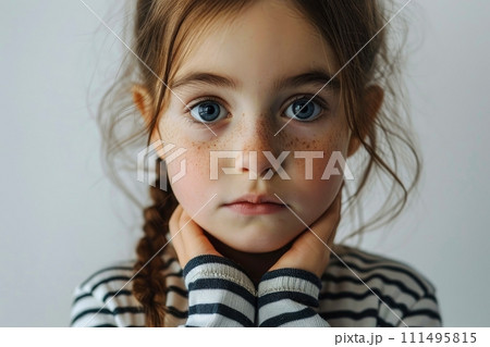 Close-up,Symptoms of health issues and disease on child, medical treatment concept, Generative AI 111495815