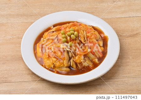 天津飯、テンシンハン、中華料理、卵料理、あんかけ、カニカマ。 111497043