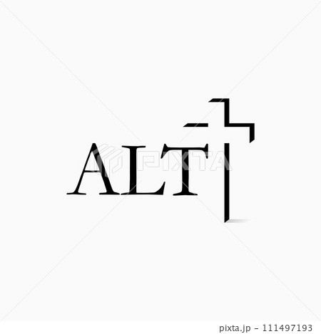 Logo design graphic concept creative premium vector stock initial letter Alt cross church cutting negative space shadow Related to religion christian Logo design graphic concept creative premium vector stock initial letter Alt cross church cutting negative space shadow Related to religion christian 111497193
